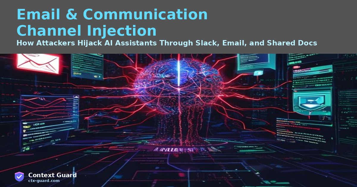 Email and Communication Channel Injection: How Attackers Hijack AI Assistants Through Slack, Email, and Shared Docs