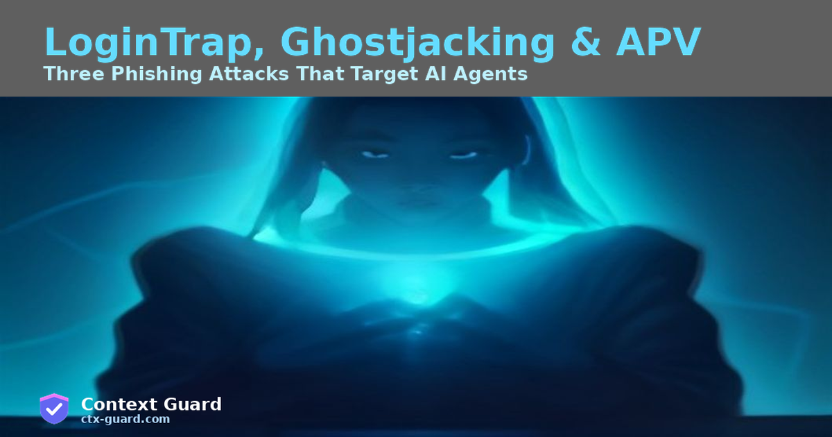 LoginTrap, Ghostjacking, and APV: Three Phishing Attacks That Target AI Agents, Not Humans