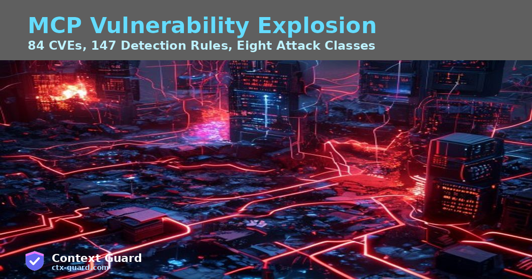 MCP Vulnerability Explosion: 84 CVEs, 147 Detection Rules, and Eight Attack Classes That Every AI Infrastructure Team Needs to Know